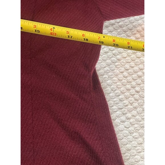 L.L.Bean Womens Burgundy Double-Breasted Wool Blend Peacoat Button Front Size SP - Picture 9 of 9